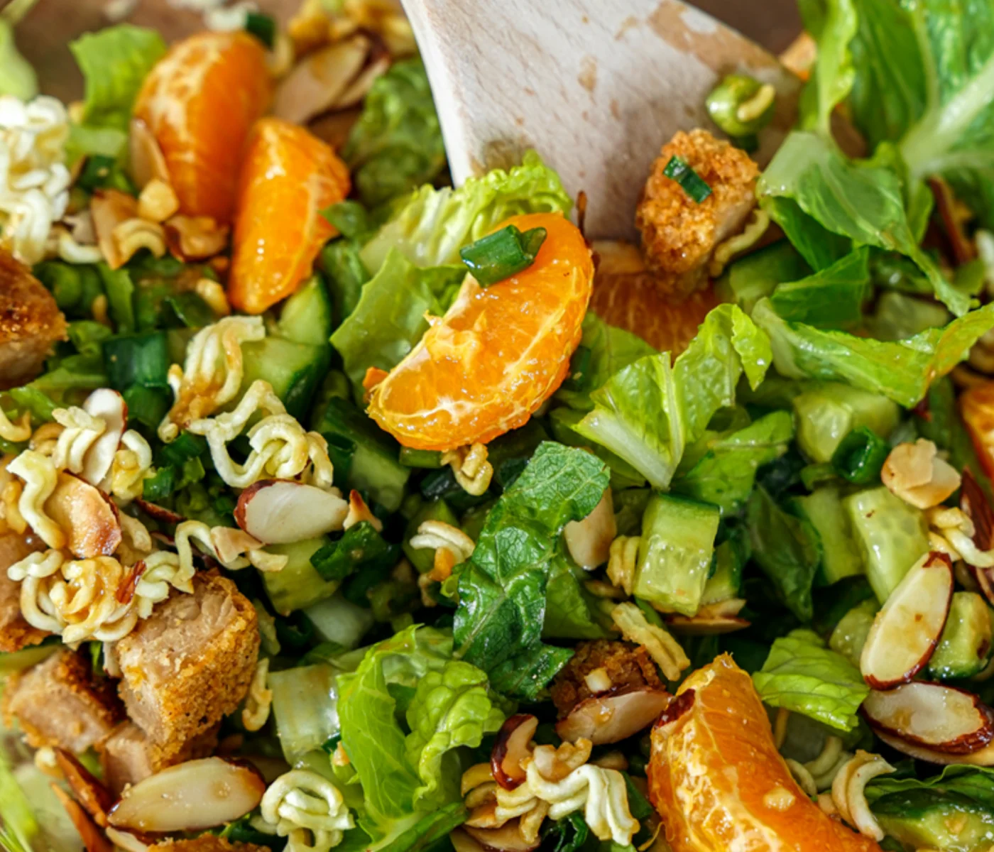Asian Chik'n Salad with Miso Dressing