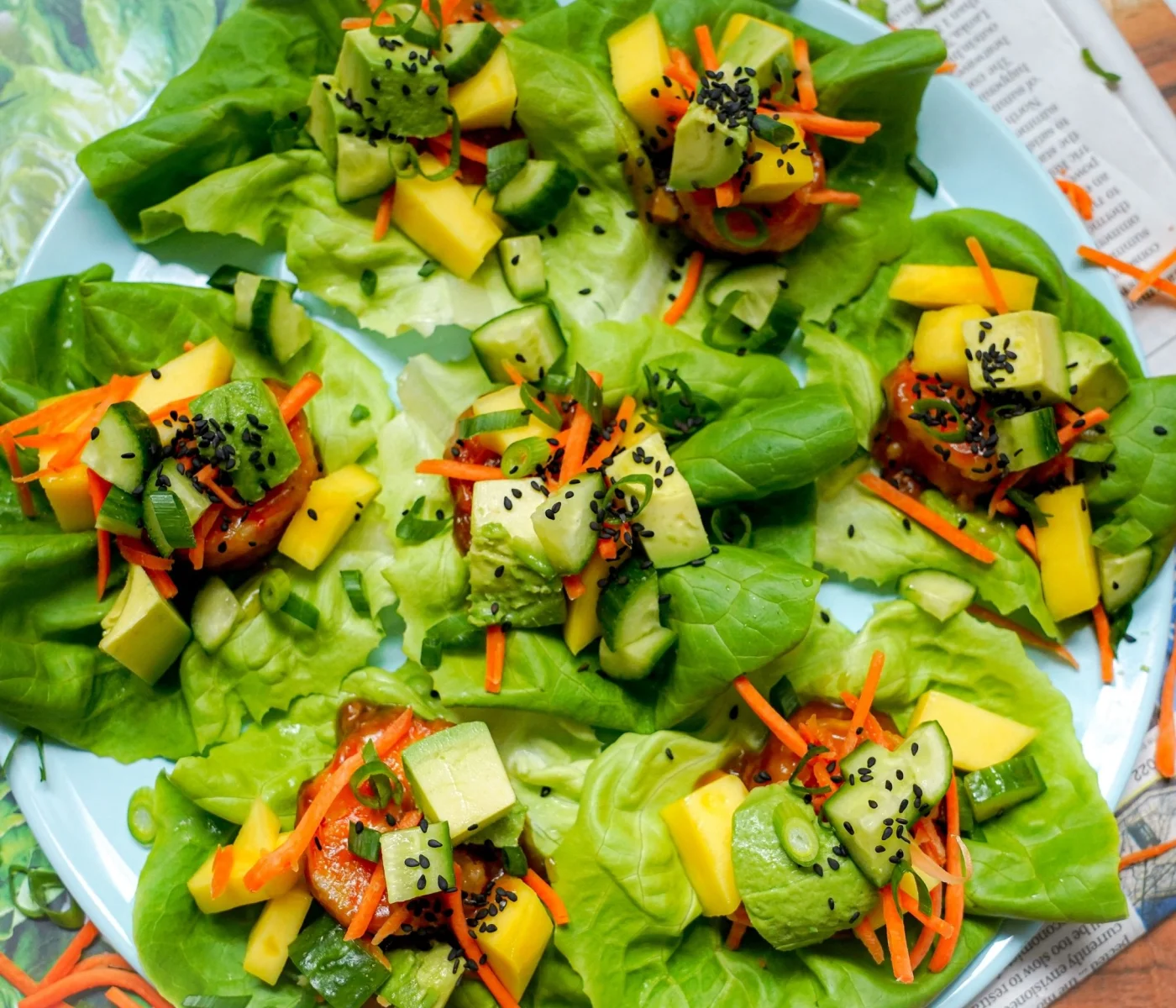 Sticky Orange-Glazed Shrimp Lettuce Wraps